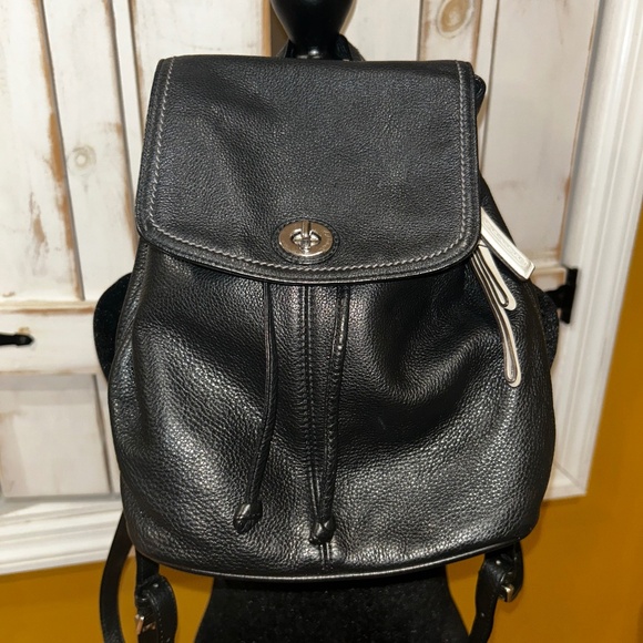 Coach Leather Drawstring Backpack No. D1373-F24385 - Picture 1 of 7